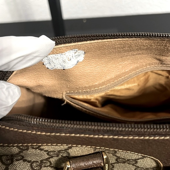 GUCCI SHERRY-  Line Monogram Boston Bag in Good Used Condition - Picture 4 of 11